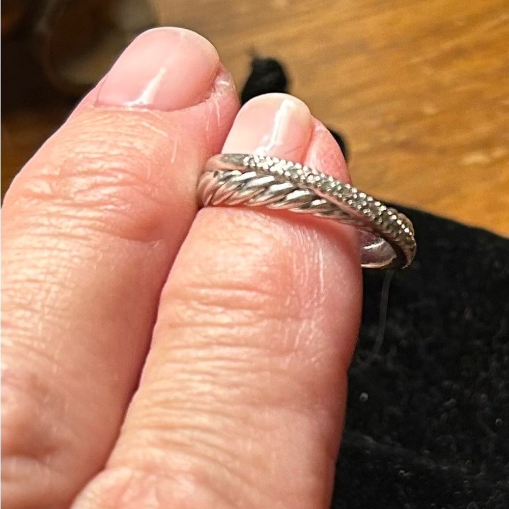 DAVID YURMAN STERLING SILVER CROSSOVER BAND
